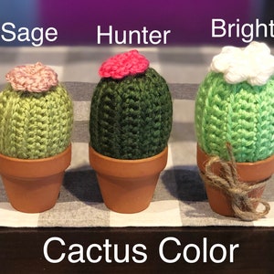 Crocheted Cactus in a Pot, Cactus, Cacti decor image 3