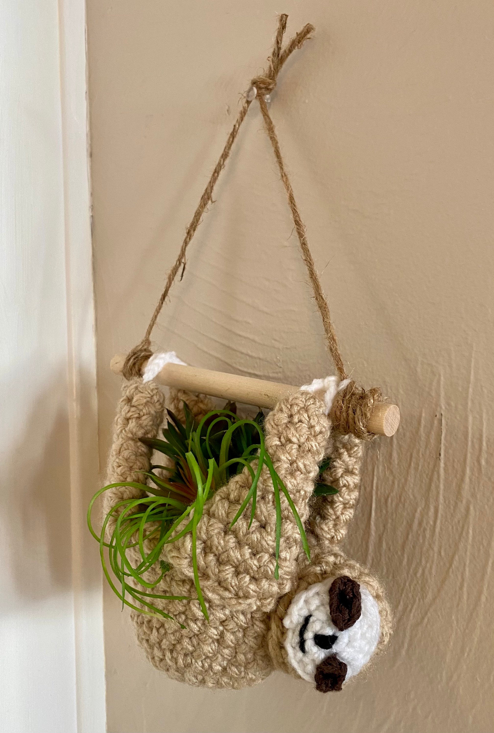 Sloth Plant Holder Crochet Sloth Sloth Pot Holder Hanging | Etsy New