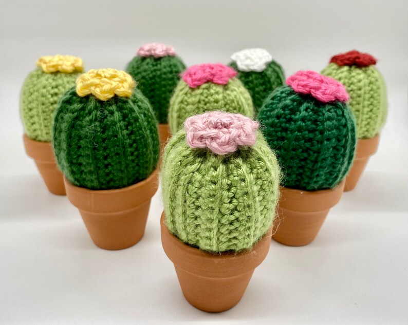 Crocheted Cactus in a Pot, Cactus, Cacti decor image 6