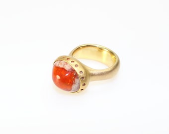 AMAZING GOLDRING FIREOPAL