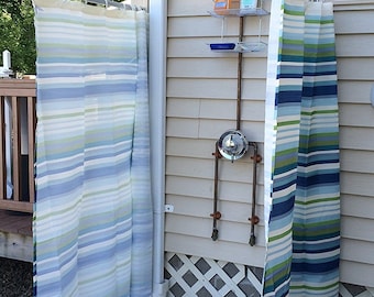 Commercial Grade Curtain Rod: Indoor Outdoor Shower, Changing Room, Barn & Cabin