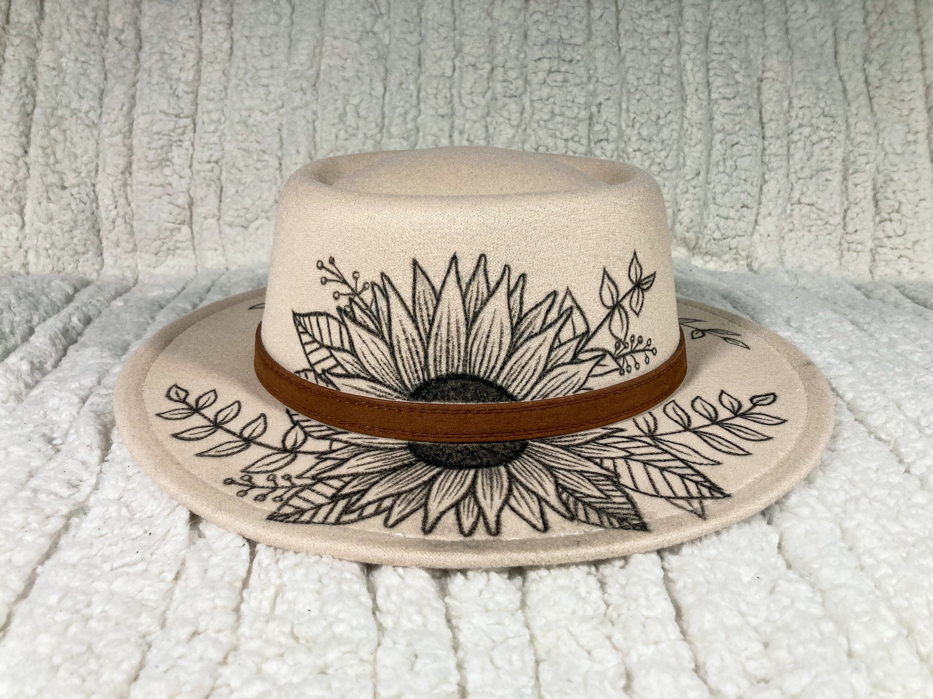 Made to Order - Hand Painted Monarch Butterfly Fedora Hat 