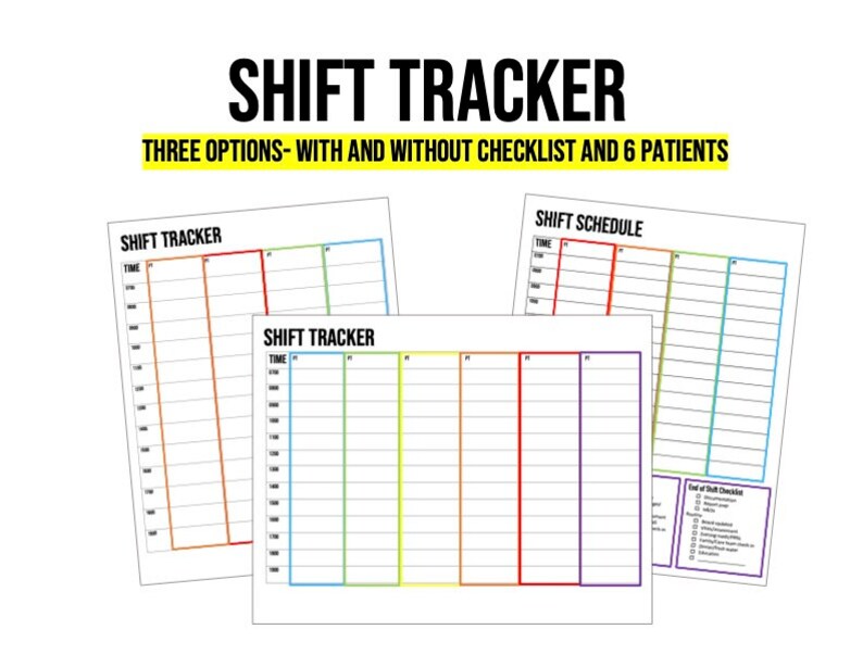 12 Hour Shift Schedule/ Shift Tracker - Etsy