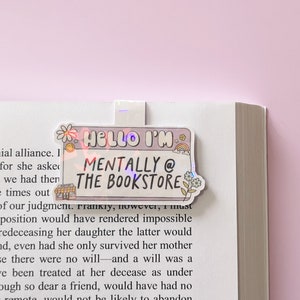 Funny Magnetic Bookmark, Aesthetic Holographic Cute Bookmark, Bookish Gift for Reader, Funny Unique Booktok Accessories