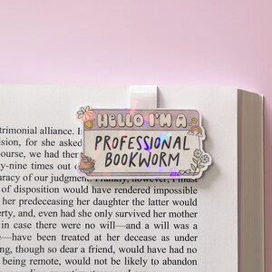 Funny Magnetic Bookmark, Bookworm Gift, Aesthetic Holographic Cute Bookmark, Bookish Gift for Reader, Funny Unique Booktok Accessories