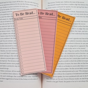 TBR To Be Read Bookmark, Pack of 3, Antique Library Card Book Club Gift, Book Lover Accessory, Reading Log