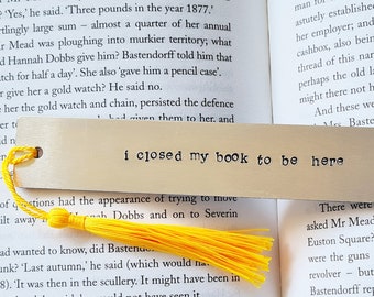 Funny Sarcastic Hand Stamped Metal Bookmark, Silver Aluminium reading Gift, Funny Book Lover Book Club
