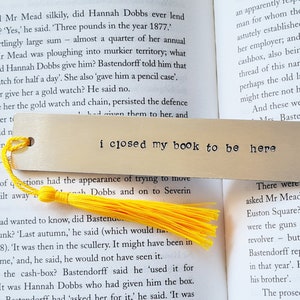 Funny Sarcastic Hand Stamped Metal Bookmark, Silver Aluminium reading Gift, Funny Book Lover Book Club