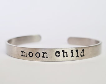 Moon Child Witch Jewellery Gift, Gothic Pagan Wiccan Bracelet