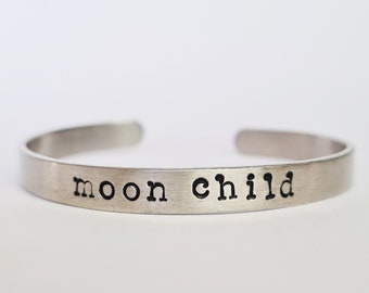 Moon Child Witch Jewellery Gift, Gothic Pagan Wiccan Bracelet