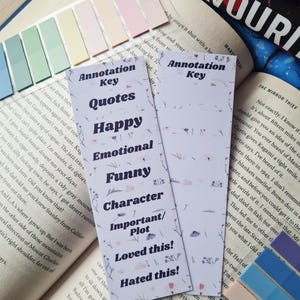 Floral Annotation Bookmark, Book Tracker, Reading Log, Bookstagram Booktok Merch, Tab Kit, Romantasy, Stationary, Bookish, Gifts for Readers