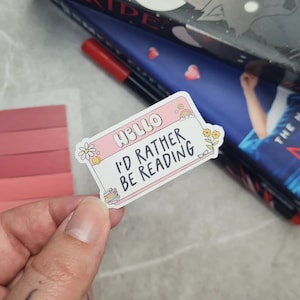 Rather Be Reading Kindle Sticker, Bookish Book Club Sticker, Cute Vinyl Sticker for Water Bottle, Book Lover Gift