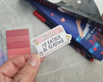 Rather Be Reading Kindle Sticker, Bookish Book Club Sticker, Cute Vinyl Sticker for Water Bottle, Book Lover Gift