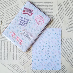 Floral Kindle Insert, Booktok Case, Ebook Cover, Bookish Merch, Paperwhite Clear Case, Accessories, Dark Romance Bookstagram