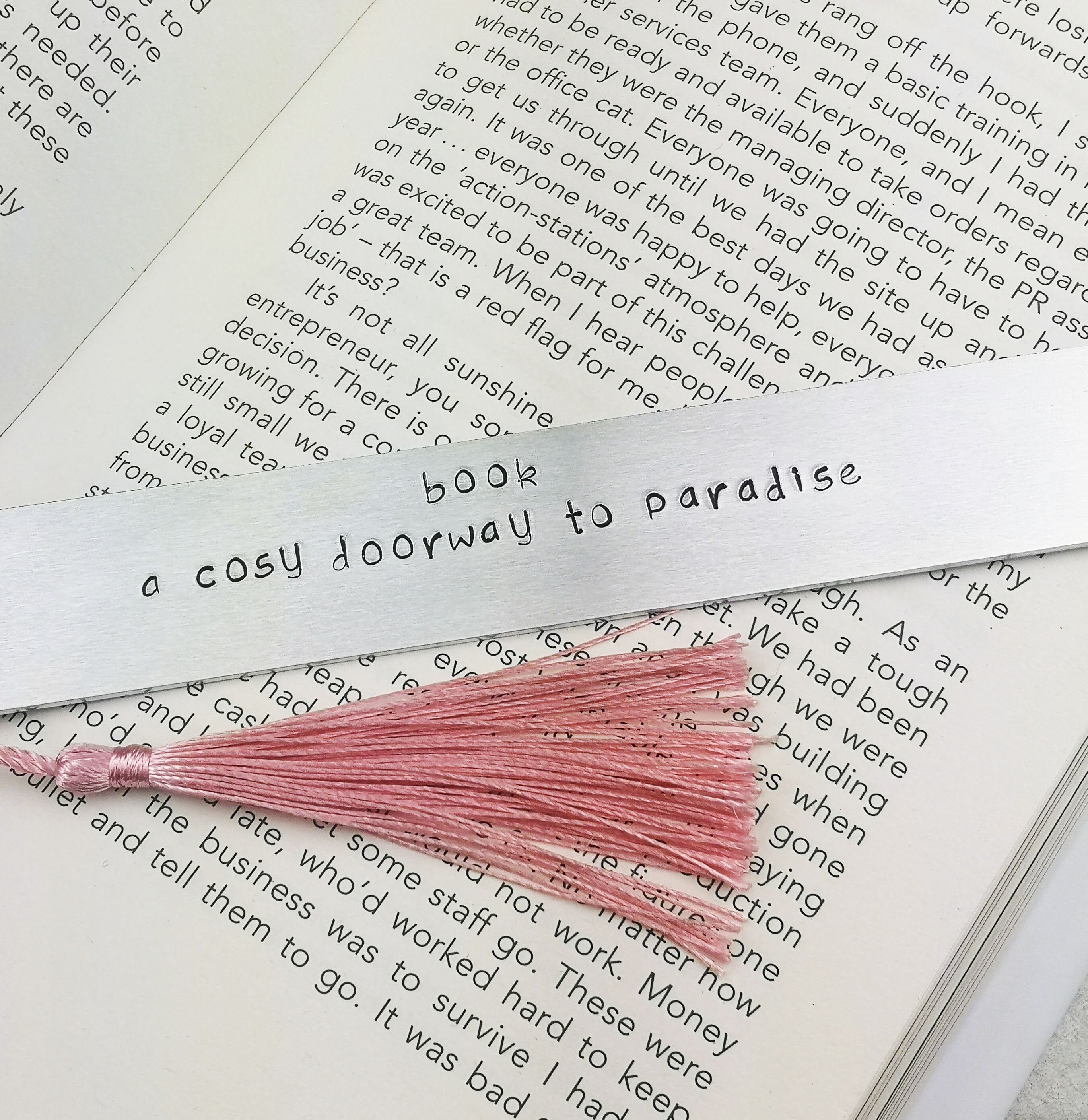 Book Definition Bookmark Metal Stamped Silver Aluminium Etsy