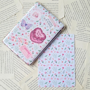 Floral Kindle Insert, Booktok Case, Ebook Cover, Bookish Merch, Paperwhite Clear Case, Accessories, Dark Romance Bookstagram