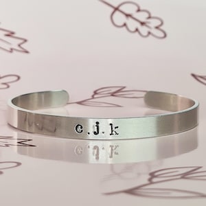 Custom Initial Engraved Bracelet, Personalised Jewellery Gift