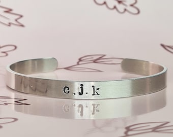 Custom Initial Engraved Bracelet, Personalised Jewellery Gift