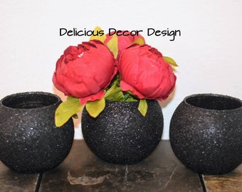 Black Wedding Vases Etsy
