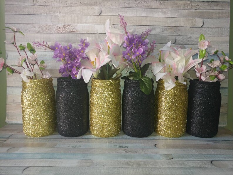 Red And Black Decorations,Red And Black Wedding Centerpieces,Red And Black Mason Jars,Red Glitter Mason Jars Glitter Black Mason Jar Vases