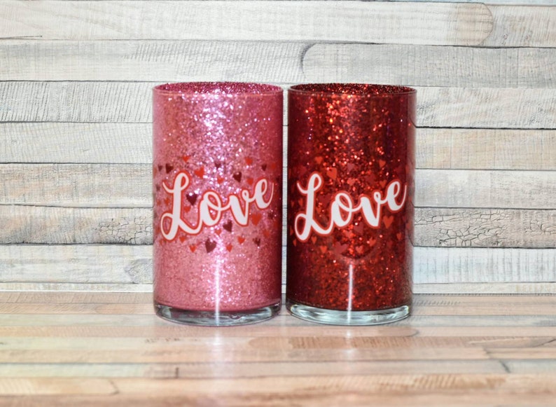 3 Valentine S Centerpiece Vasesvalentine Party Etsy