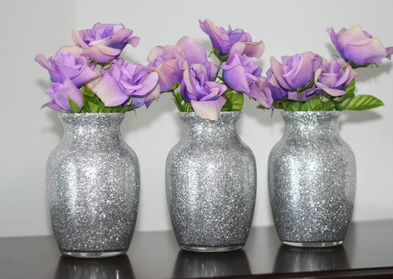 Silver Vase For Centerpiecewedding Centerpiecessilver Etsy