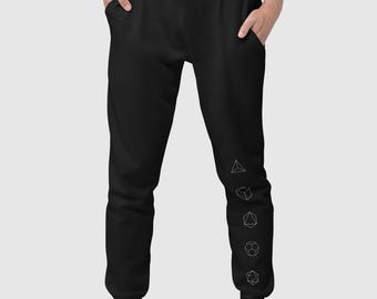 Mens Fleece Joggers, Warm Sweatpants, Cozy Joggers, Platonic Solids, Sacred Geometry, Slim Fit, Modern Sweatpants, Winter Clothes, Workout