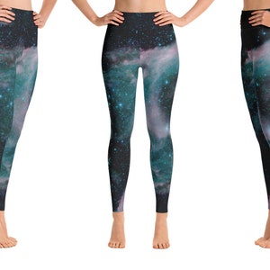 Space, Intergalactic, Stars, Symbols, Festival, Galaxy, Leggings, Yoga Pants, Astrology - Sacred Geometry