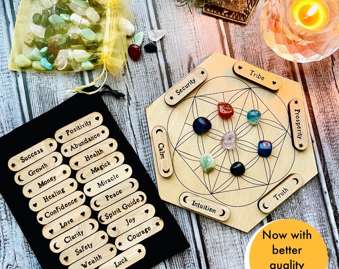 Set of 10 Assorted Crystal Grid Cards Free Ship Etsy