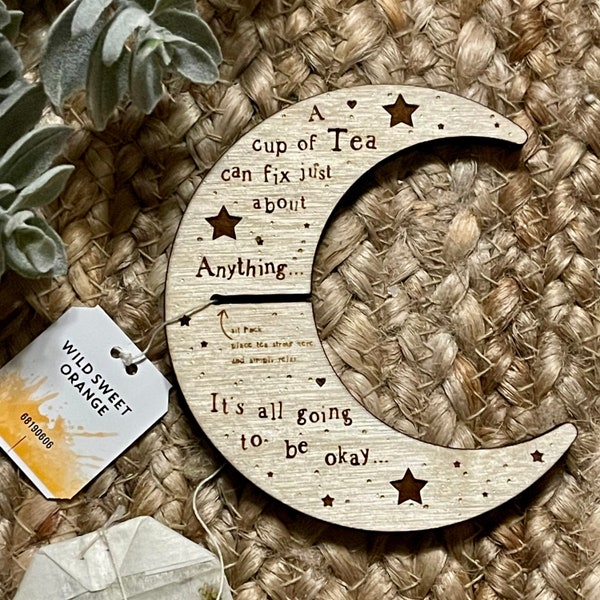 Tea bag holder, Crescent Moon Teacup accessory