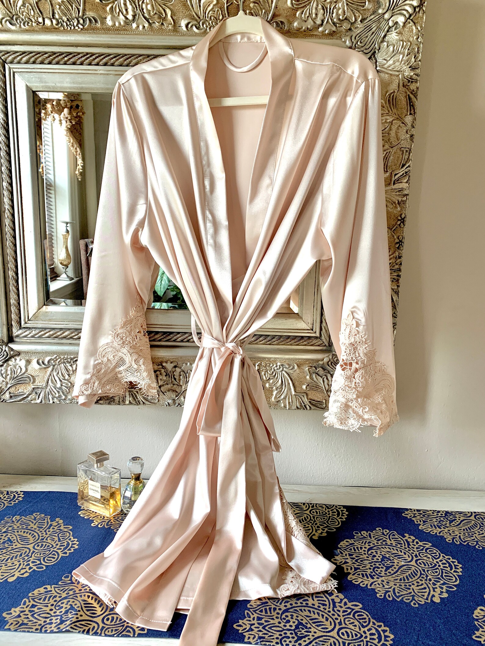 Satin & Lace Bridesmaids Robe Etsy