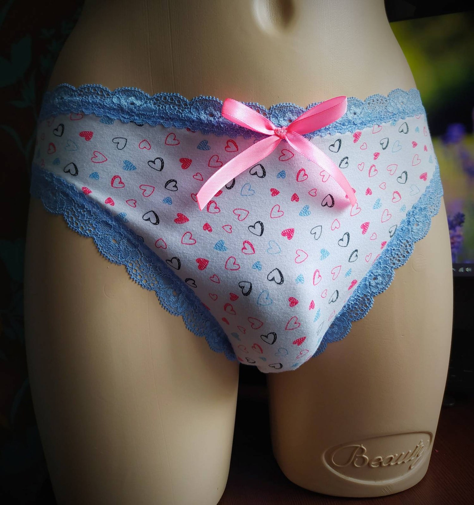 Sissy panties. Cotton girly panties. White micro bikinis. Etsy
