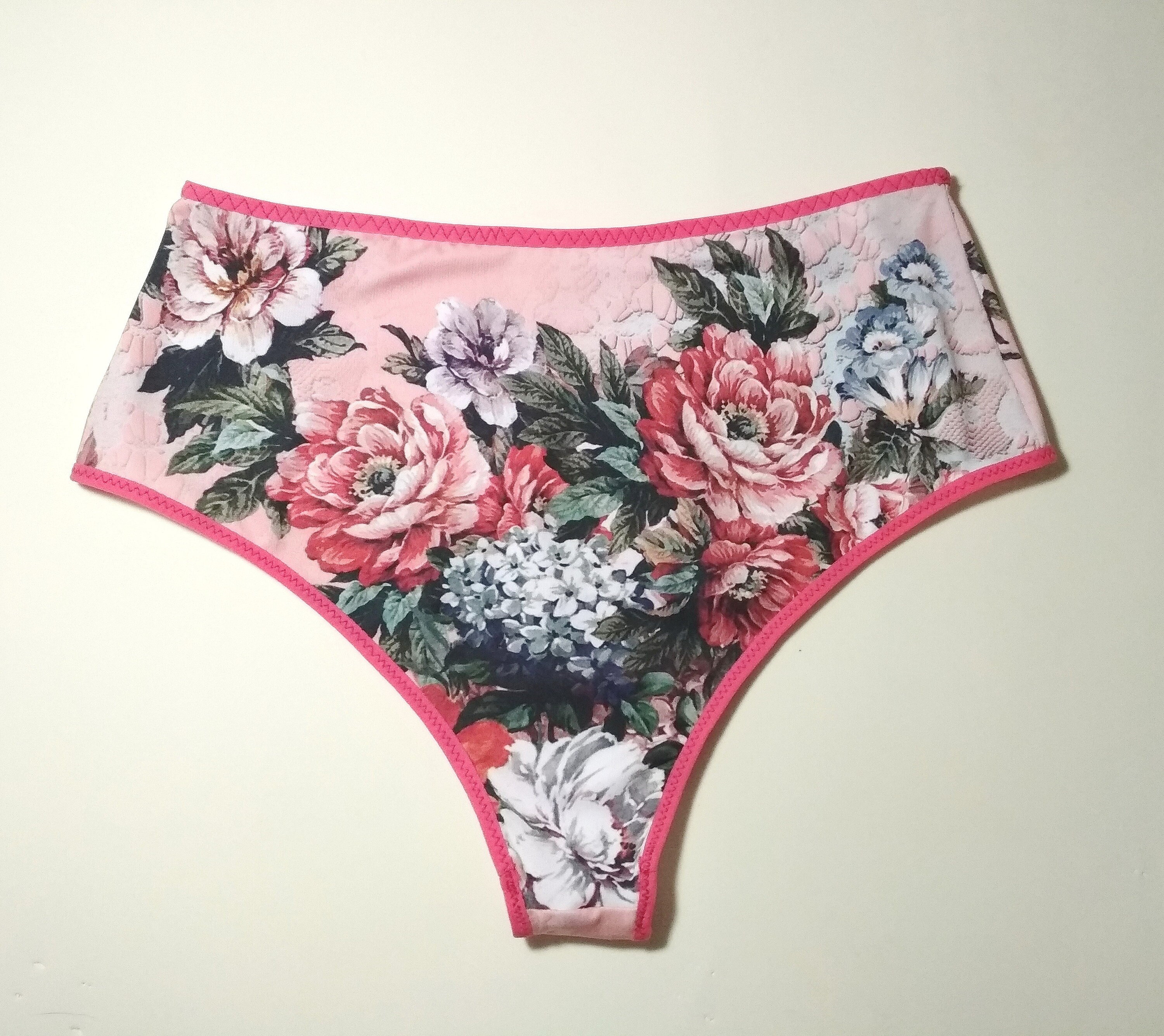 Floral Women's Underwear Silky Viscose Red Panties for Etsy
