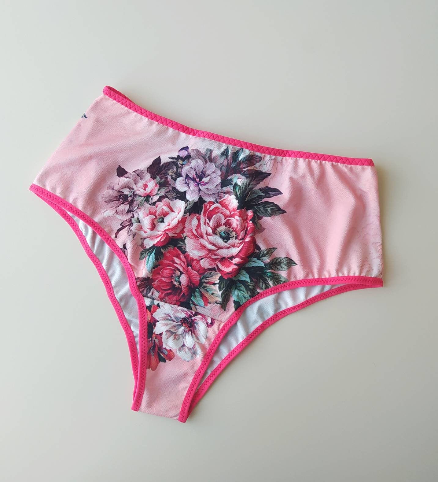 Floral Women's Underwear Silky Viscose Red Panties for Etsy