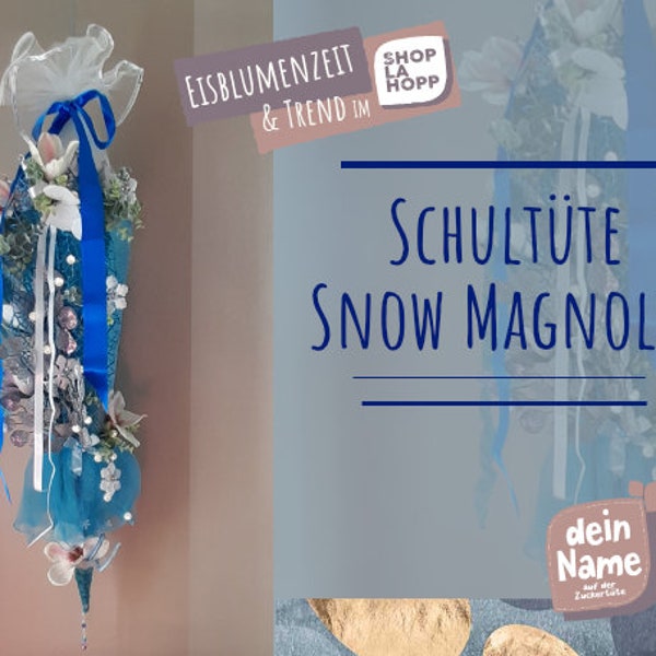 Stoffschultüte Mädchen Snow Magnolia mit Lichteffekt