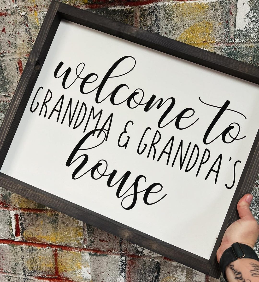 Welcome to Grandma and Grandpas House, Grandparent Gift Ideas - Etsy