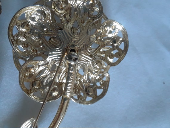 SARAH COVENTRY Filigree AB Flower Brooch Pin and … - image 4