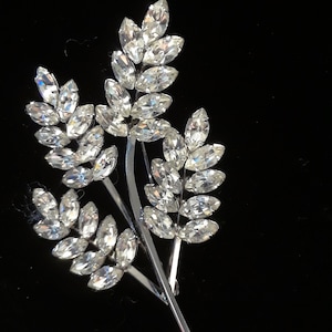 vintage Star Art Sterling Silver Leaf Spray Brooch