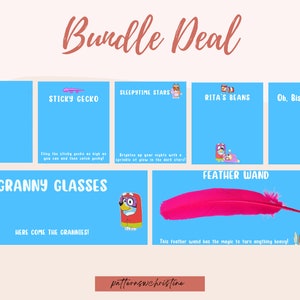 Bluey Ritas Beans Template - Etsy