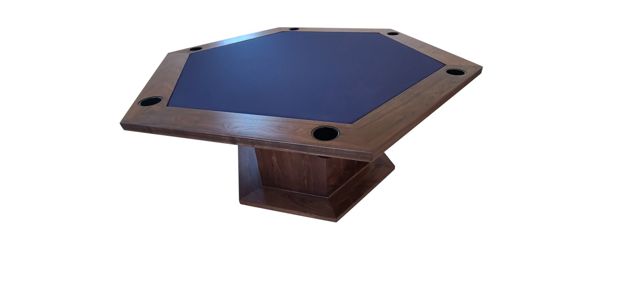 Handmade Walnut Hexagon Poker Table Etsy