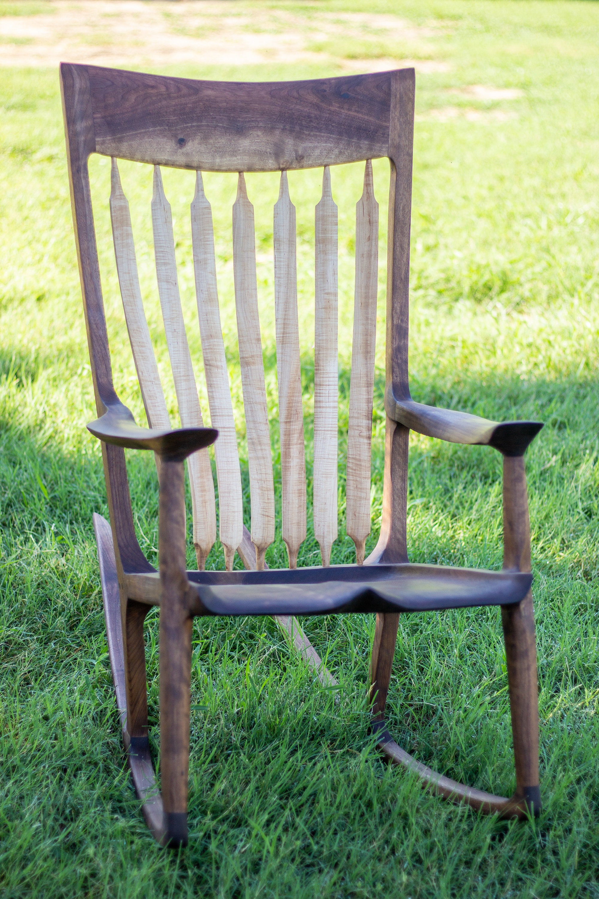 Handmade Maloof-inspired Sculpted Rocking Chair - Etsy