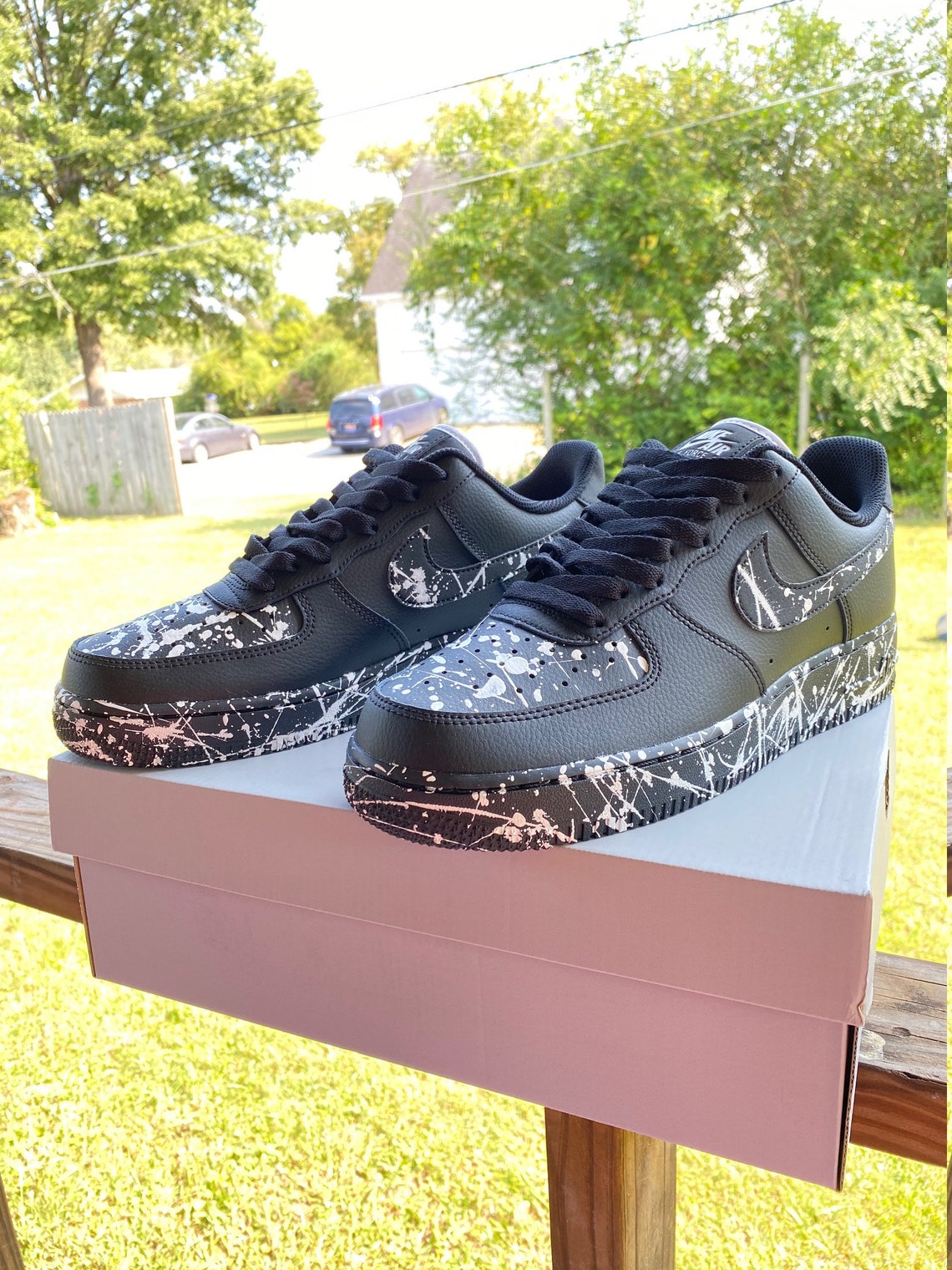 nike air force 1 white splatter