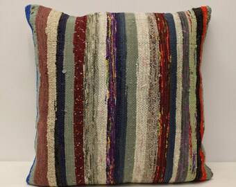 Carpet Pillow, Boho Decor Pillow, Tribal Rug Pillow, 20x20 Handmade Pillow, Anatolian Pillow, Cushion Cover, Vintage Cushion pillow, 4ef-418