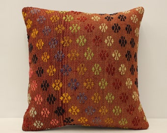 Bolster Pillow Sofa Pillow 16x16 in 40x40 cm Bohemian Pillow Vintage Pillow Kilim Cushion Bedding Pillow 4kf-702