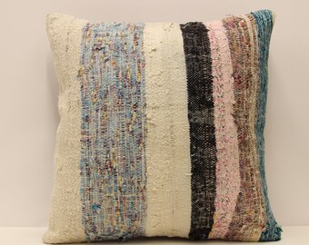 Carpet Pillow, Boho Decor Pillow, Tribal Rug Pillow, 20x20 Handmade Pillow, Anatolian Pillow, Cushion Cover, Vintage Cushion pillow, 4ef-231