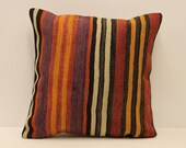 Vintage Throw pillow cover 18x18 in ( 45x45 cm) Turkish kilim Pillow Minimalist Cushion cover Sofa pillows 4k4bf-677