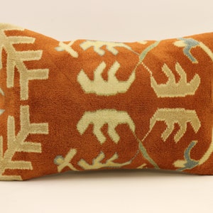 Cuscino decorativo turco Kilim, cuscino Boho Kilim 16x24, cuscino da tiro intrecciato a mano, cuscino tribale Boho, fodera per cuscino, decorazioni per la casa 4kaf-1136
