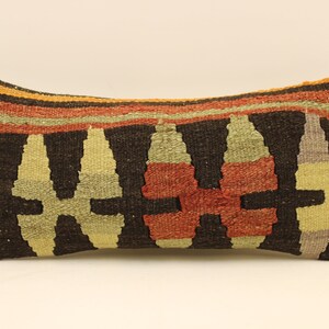Cuscino kilim etnico, fodera per cuscino 8x16, cuscino decorativo, copertura per cuscino Kilim, cuscino per tappeto Boho, lombare Kilim fatto a mano, 4ykf-403