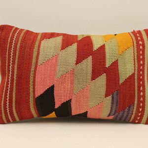Cuscino Boho Kilim, Cuscino Kilim 10x20, Cuscino Kilim turco, Cuscino tribale Boho, Cuscino, Tessuto etnico, Fodera per cuscini 4oef-1516
