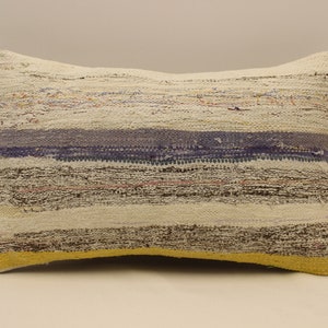 Copricuscino fatto a mano, 12x20 pollici, 30x50 cm, cuscino Boho Bolster fiammeggiante lombare, cuscino Kilim vintage, cuscino tribale divano, 4oef-1650